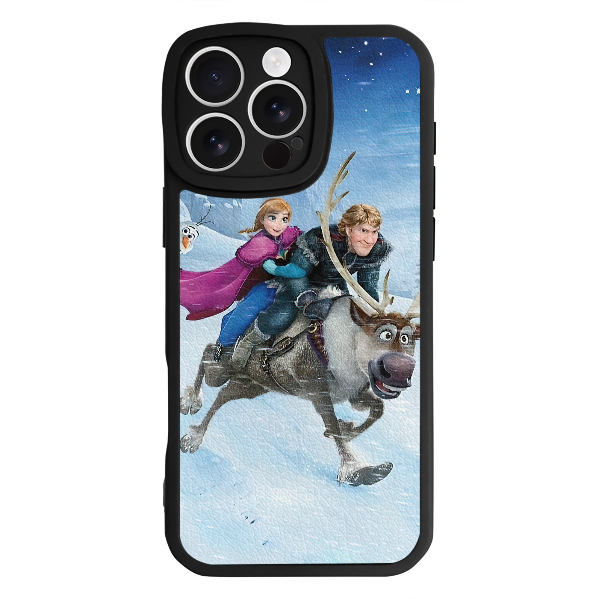 （画像用） アナと雪の女王 アンナ エルサ Frozen Anna Elsa 【iPhone 16シリーズ対応】シリコンスマホケース（レザー調） 材質：シリコン